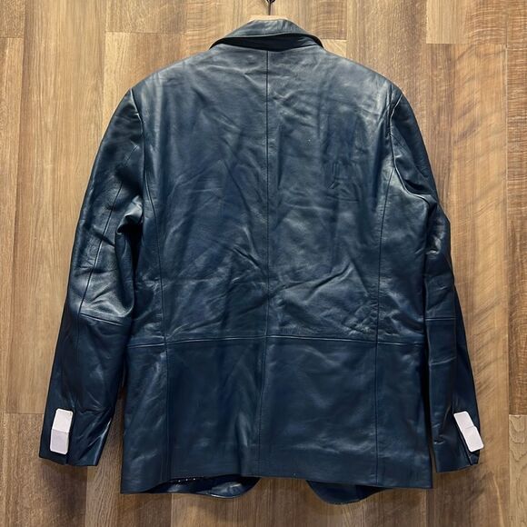 JAKEWOOD - Buttersoft Leather Blazer Style # 7000 in Navy Blue - Picture 7 of 7